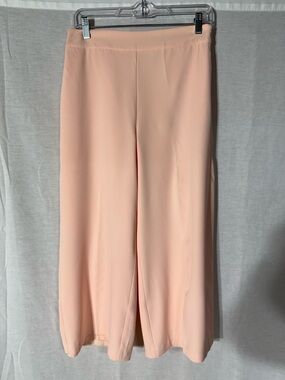 White House Black Market Peach Wide-Leg Pull-On Pants Size 4